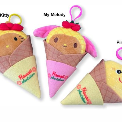 HELLO KITTY - 6" ICE CREAM-SHAPED WITH CLIP (choose from Hello Kitty, My Melody, or Pine'achi)