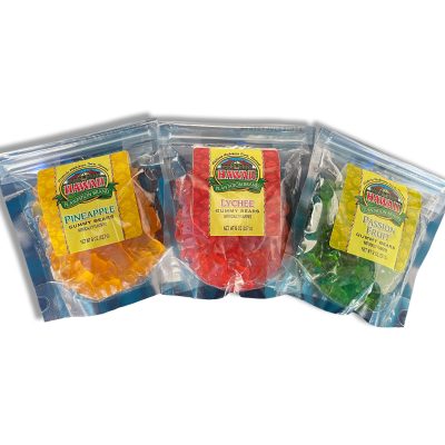 ASSORTED GUMMI BEARS - PINEAPPLE OR TROPICAL 8 OZ. - Dole Plantation