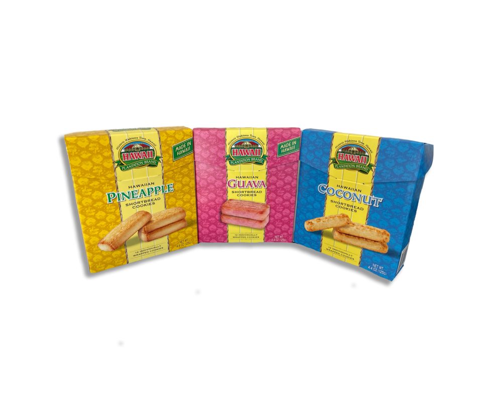 ASSORTED HAWAIIAN SHORTBREAD COOKIES 4.4 OZ. Dole Plantation