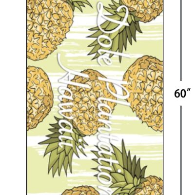 MICROFIBER BEACH TOWEL - YELLOW/GREEN