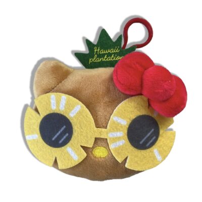 HELLO KITTY - 4" PLUSH WITH SUNGLASSES AND KEY RING