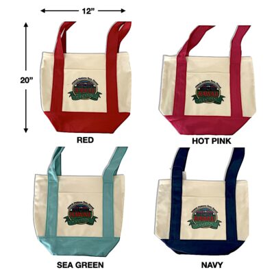 HAWAII PLANTATION EMBROIDERED SMALL TOTE BAG